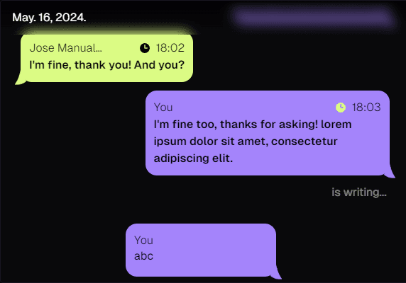 Message bubbles