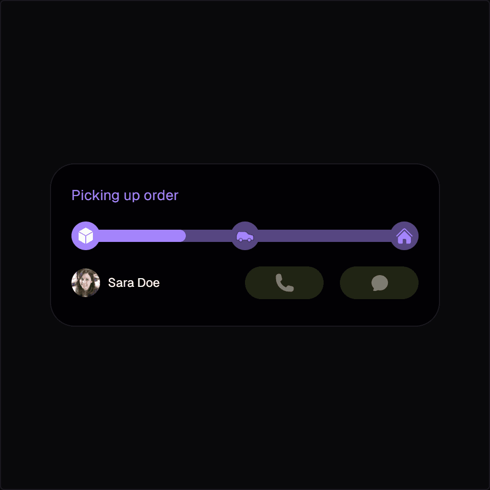 Picking up order
